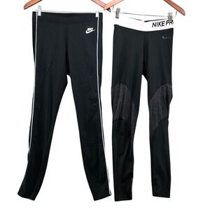 Nike Leggings Bundle‎ Womens Medium Tall Black Sportswear Nike Pro Activewear